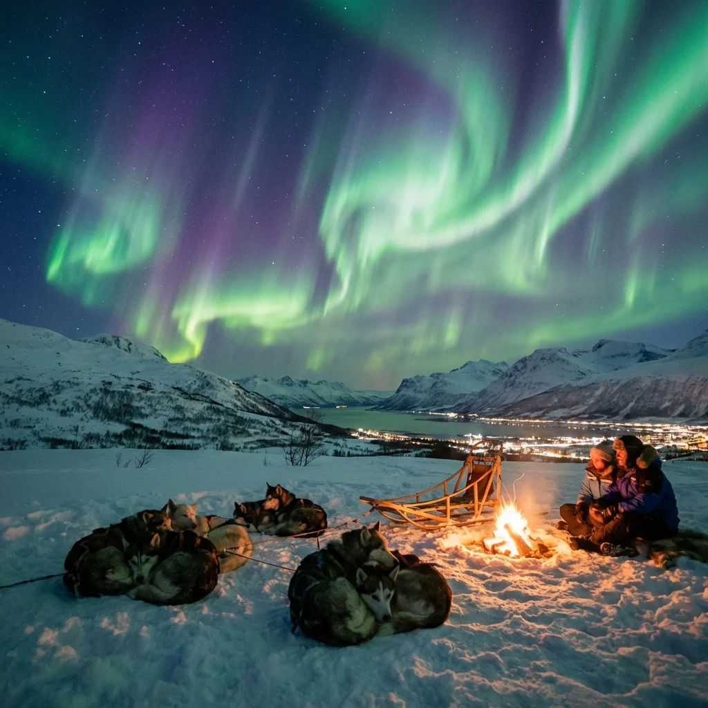 Northern Lights Sledding
